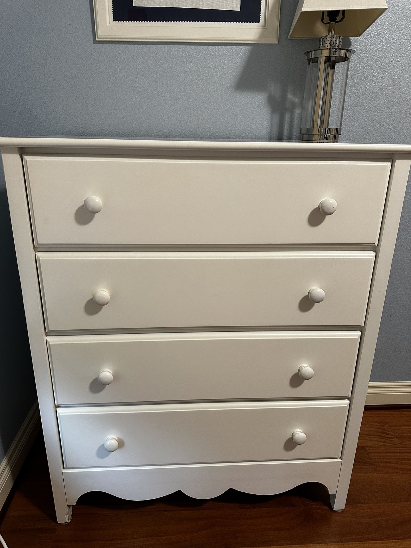 Solid Wood White Dresser $250