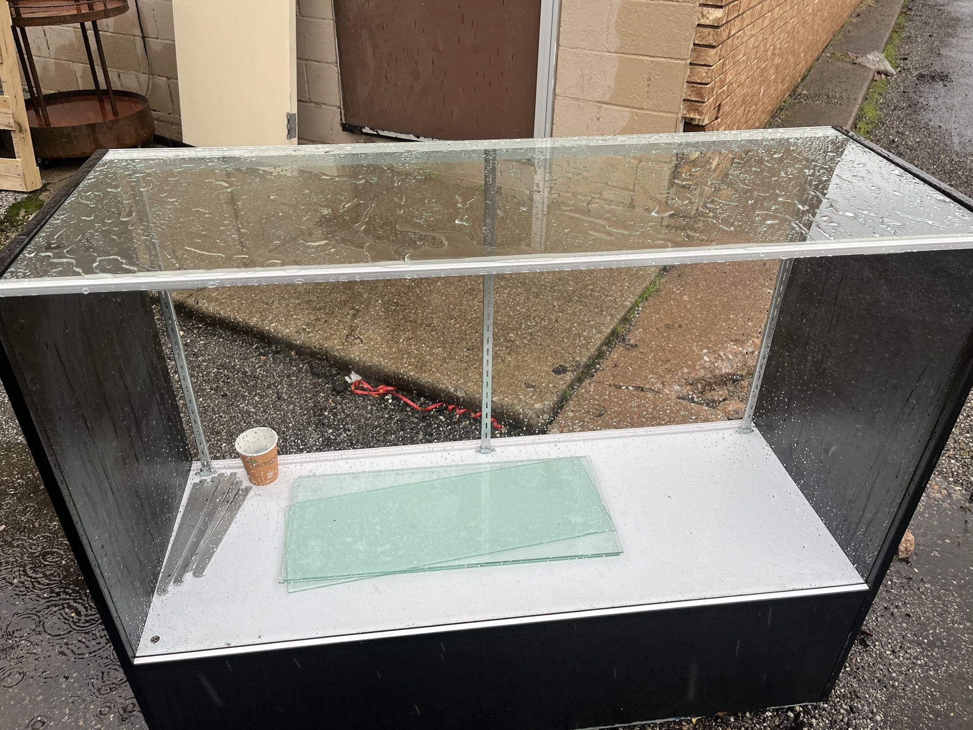 Glass Showcase With Shelving Units