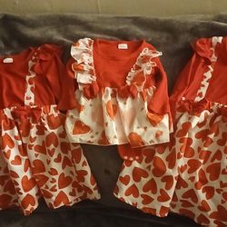 Matching dresses Sz 2/3, 0/3 Mo & 4 Yrs