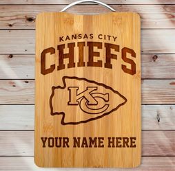 Kansas City Chiefs  Engraved cutting board