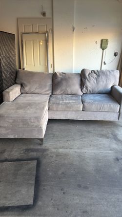 Grey L couch