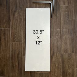 Set of 3 Shelf Wood Panel With Brackets