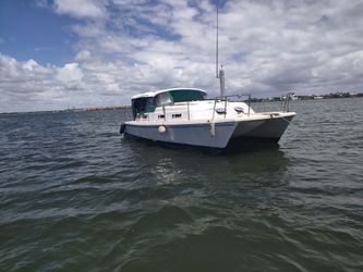 1992 Americat 3014 catamaran live aboard
