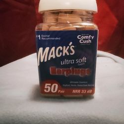 New Mack's Ultra Soft Earplugs - Sealed, 50 Count Jar