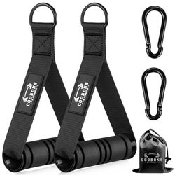 Heavy Duty Exercise Handles, Gym Cable Handles for Cable Machine Attachments, D Handle Cable Attachments, Handles for Resistance Bands, Workout Access