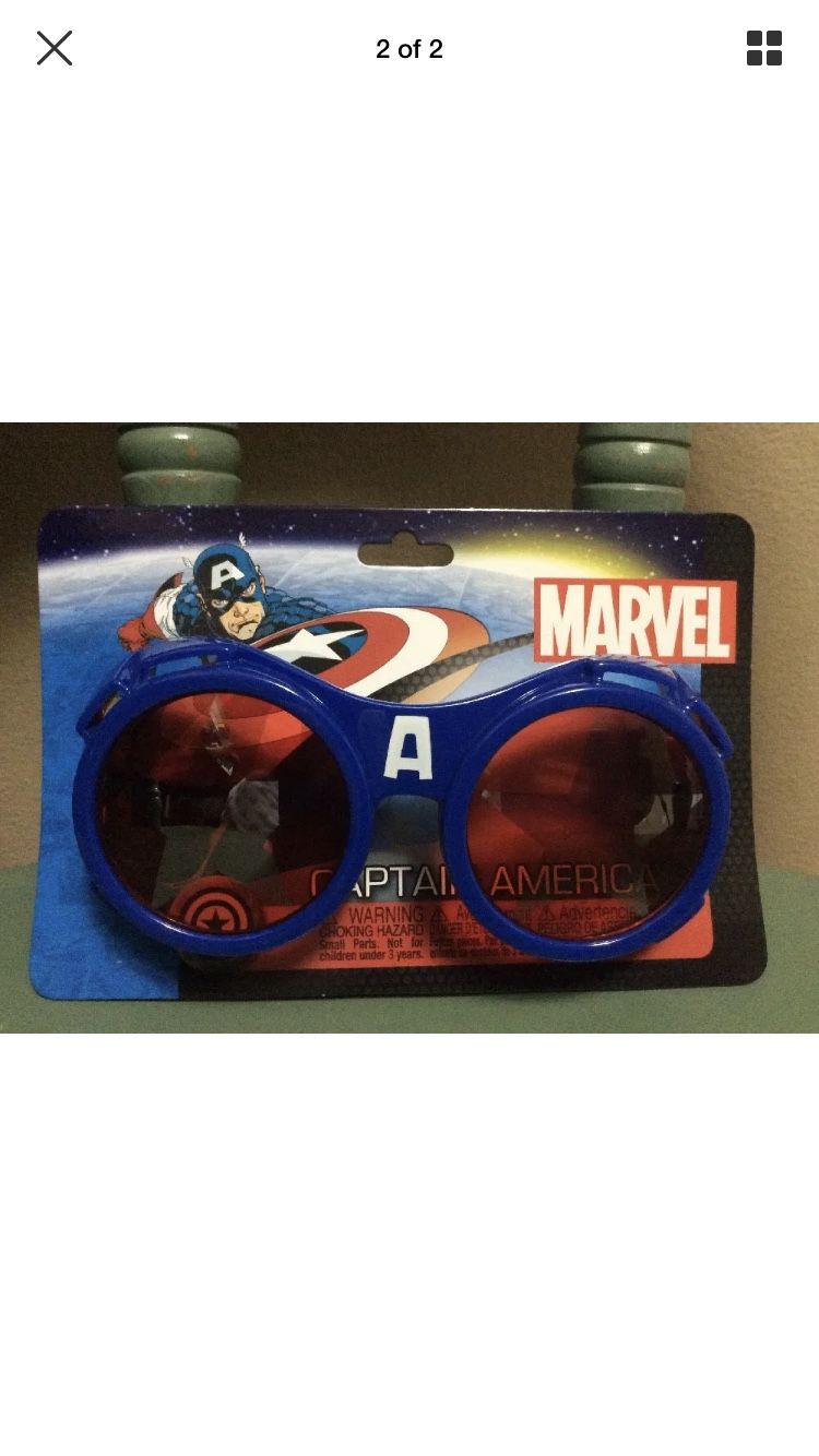 Marvel The Avengers CAPTAIN AMERICA GOGGLES patriotic superhero costume glasses