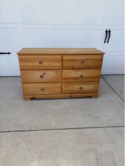 Natural color wood dresser