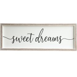 BRAND NEW..COLLECTIVE HOME - Rustic Charm Wooden Frame: Vintage-Style Beaded Alphabet with Inspirati