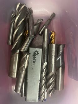 Mixed Lot of Carbide End Mills and Drill Bits