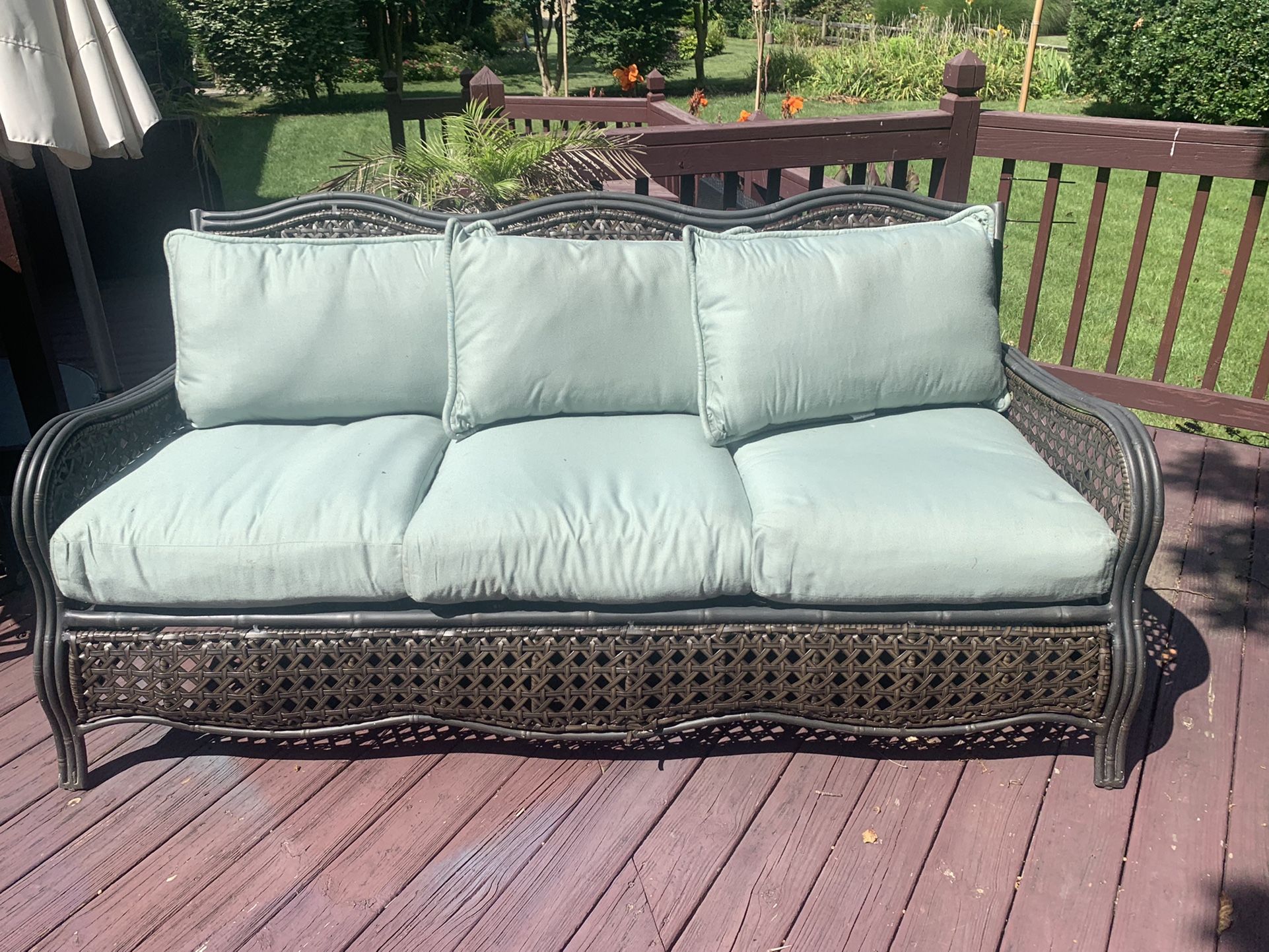 Outdoor Sofa , Bar, and Bar Stools