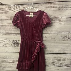 Girls Lily Bleu velvet Dress size 7