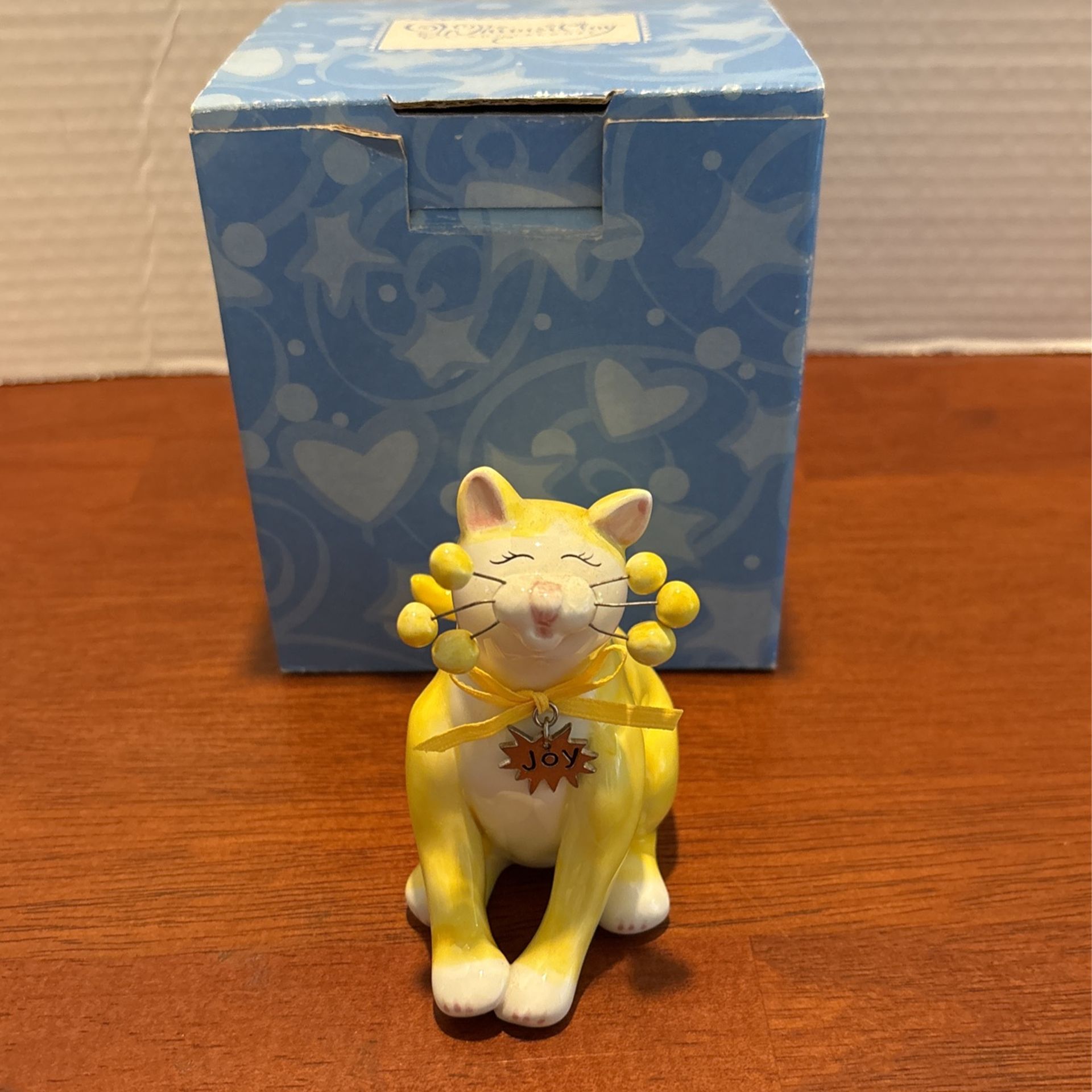 Annaco Creations Amy Lacombe WhimsiClay Kitty Cats Yellow Joy 2004 #86187 A13