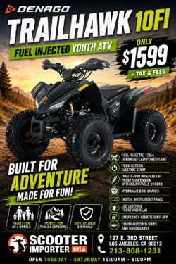 🔥 DENAGO TRAILHAWK 10FI FUEL-INJECTED YOUTH ATV 🔥