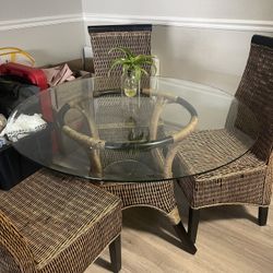 Wicker Dining Table 
