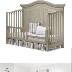Sorely Baby Crib With Mattress And Toddler Rail 