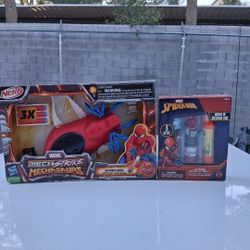Brand New Spiderman Wrist Nerf Gun And Chalk Pickup Between 2;00-10:45 Pm Cash Only Read Description 