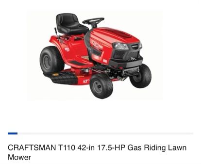 CRAFTSMAN T110 42-in 17.5-HP Gas Riding Lawn Mower 