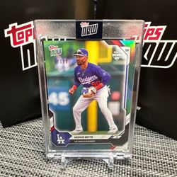 2026 Topps Now Encased #OD-272 Mookie Betts Aqua Foil /199 Road to Opening Day