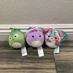 3 Pack Squishmallow Keychain 