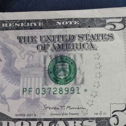 $5 Star Note