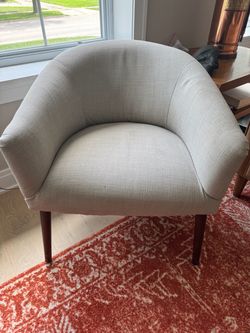 Mid-Century Modern Barrel Accent Chair