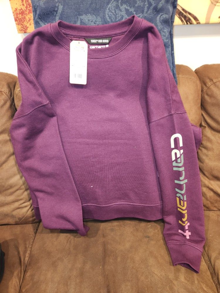 Women's Carhartt Sweatshirt Brand New With Tag Size Medium And Large And Long Sleeve Shirt Size Extra Large