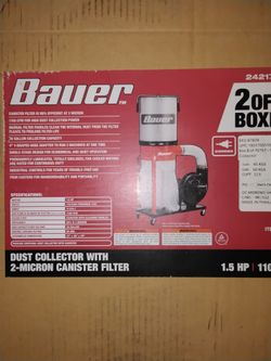 dust collector with two micron canister filter