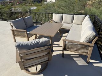 Aluminum Swivel Chair, Loveseat, Sectional and Table *New*