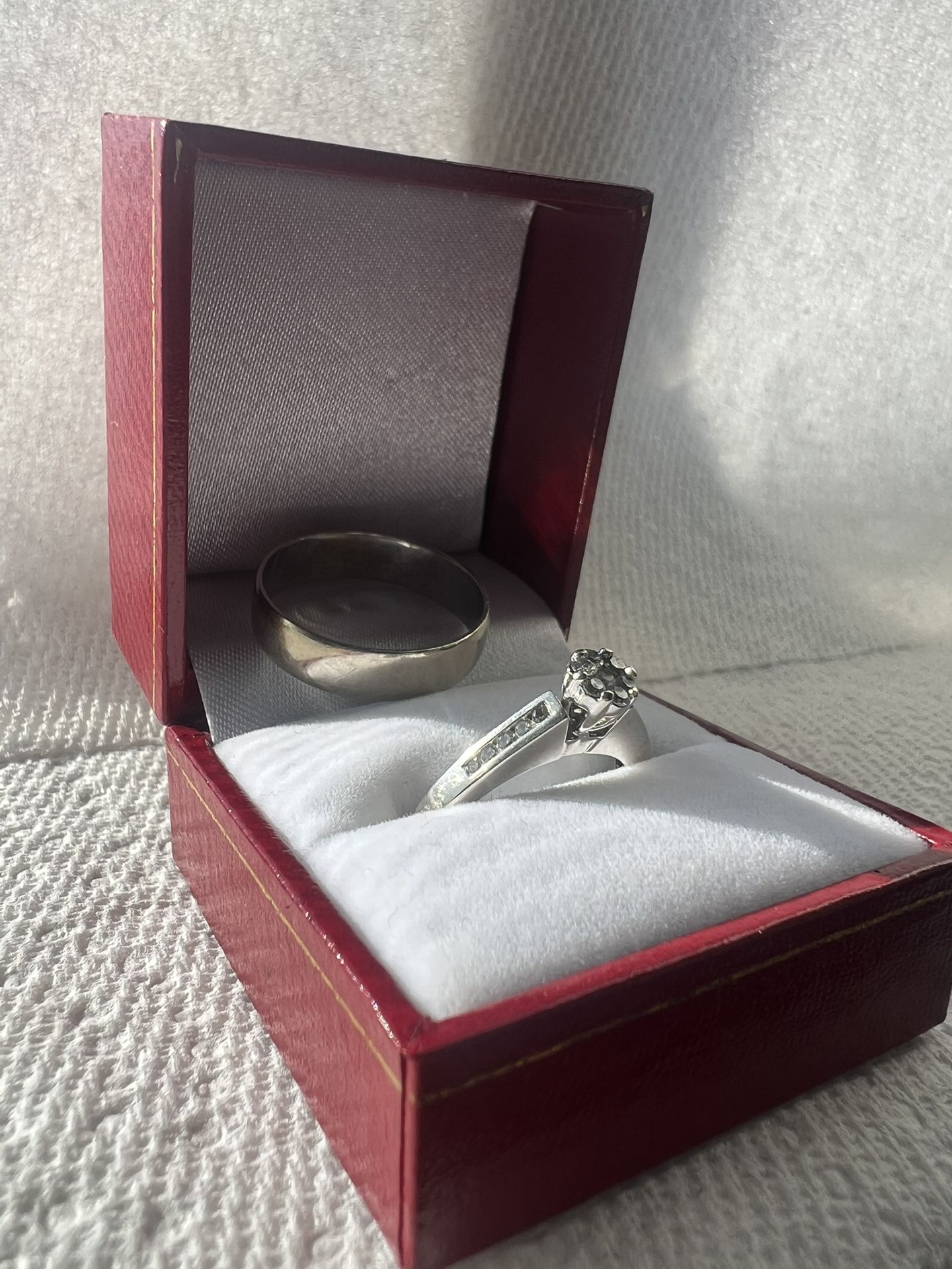 His Hers Engagement 14k / 10k Gold Wedding Rings 1karat Diamond 