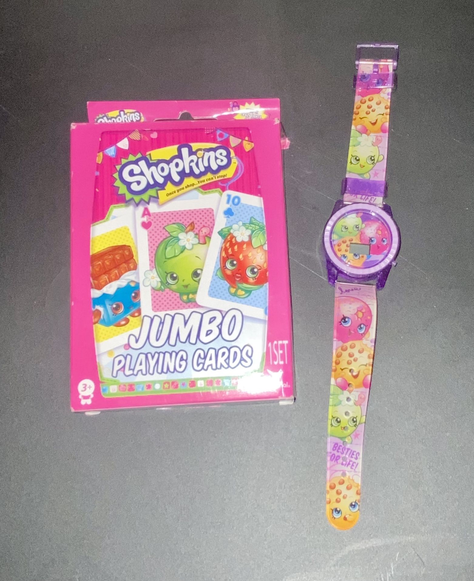 Shopkins Kids Watch And Jumbo Playing Cards 