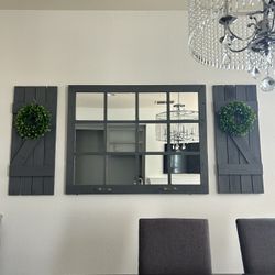 Farmhouse Mirror With Shutters