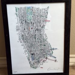 Blue Logan “NYC Map” (2015, Signed & Numbered Giclée Print)