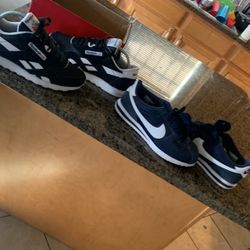 Blue Suede Nike Cortez Worn Twice, Sold Reebok