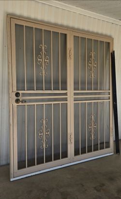 Security door for patio doors 74" x 82-1/4"