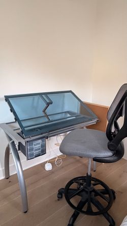 Studio design drafting table and flash furniture chair