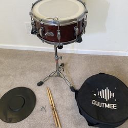 In Upland 91784 Artwood maple 14” Tama snare drum heavy duty rims rosewood lacquer finish & Ludwig medium duty stand $235 cash In Upland 91762