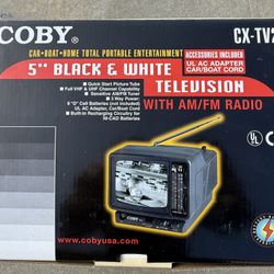 Portable Black & White Television 5”. 