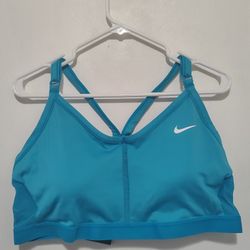 Nike V-Neck Wireless Indy Sports Bra (Sky Blue)
