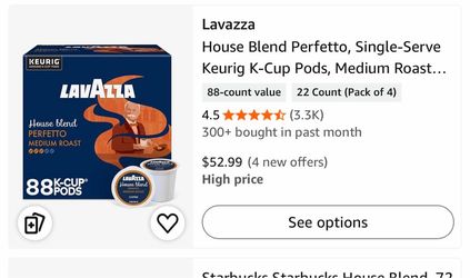 LAVAZZA HOUSE BLEND PERFETTO COFFEE K-CUPS – 88 COUNT – NEW!