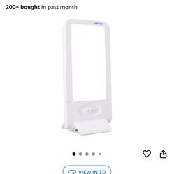 Therapy Lamp, Bright White Light with 10,000 Lux, Adjustable Brightness, 2 Interchangeable Lenses, Detachable Stand, and Wall Mountable