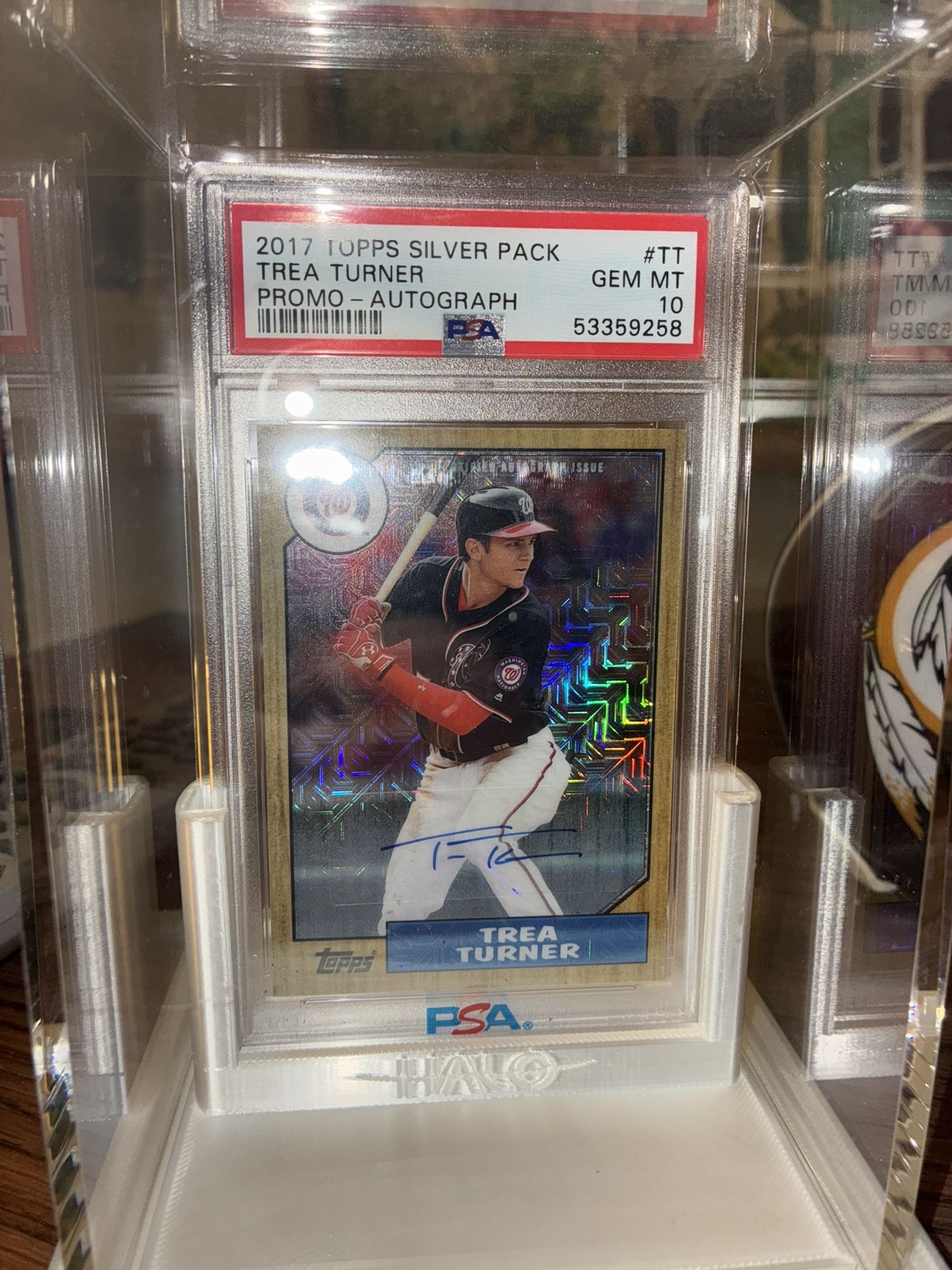 Topps PSA 10 Trea Turner Auto Silver Promo - POP 6