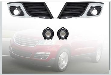 Traverse Foglamp, Fog Lights W/Bezels Trim For Chevrolet Traverse 2013 2014 2015 2016 2017