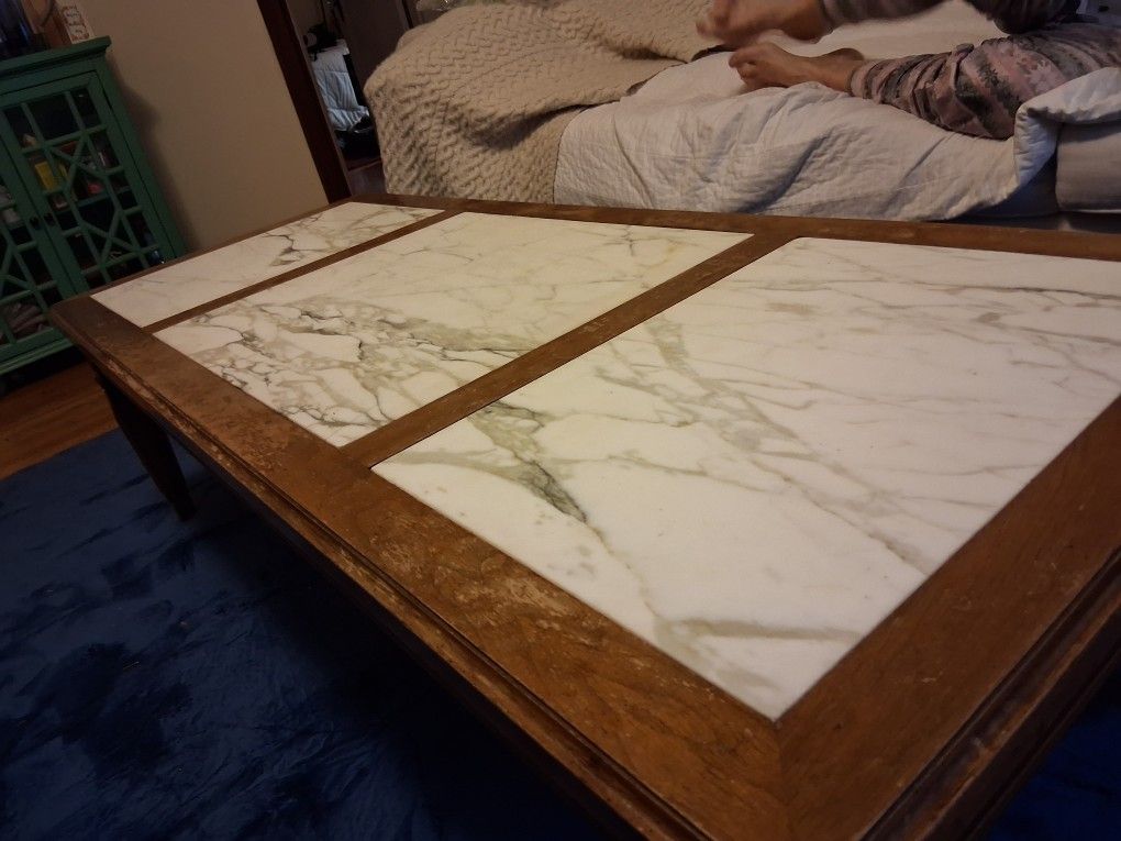 1" Thick Marble Slab Coffee Table