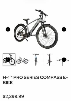 Black Electric Mountain Bike with Battery