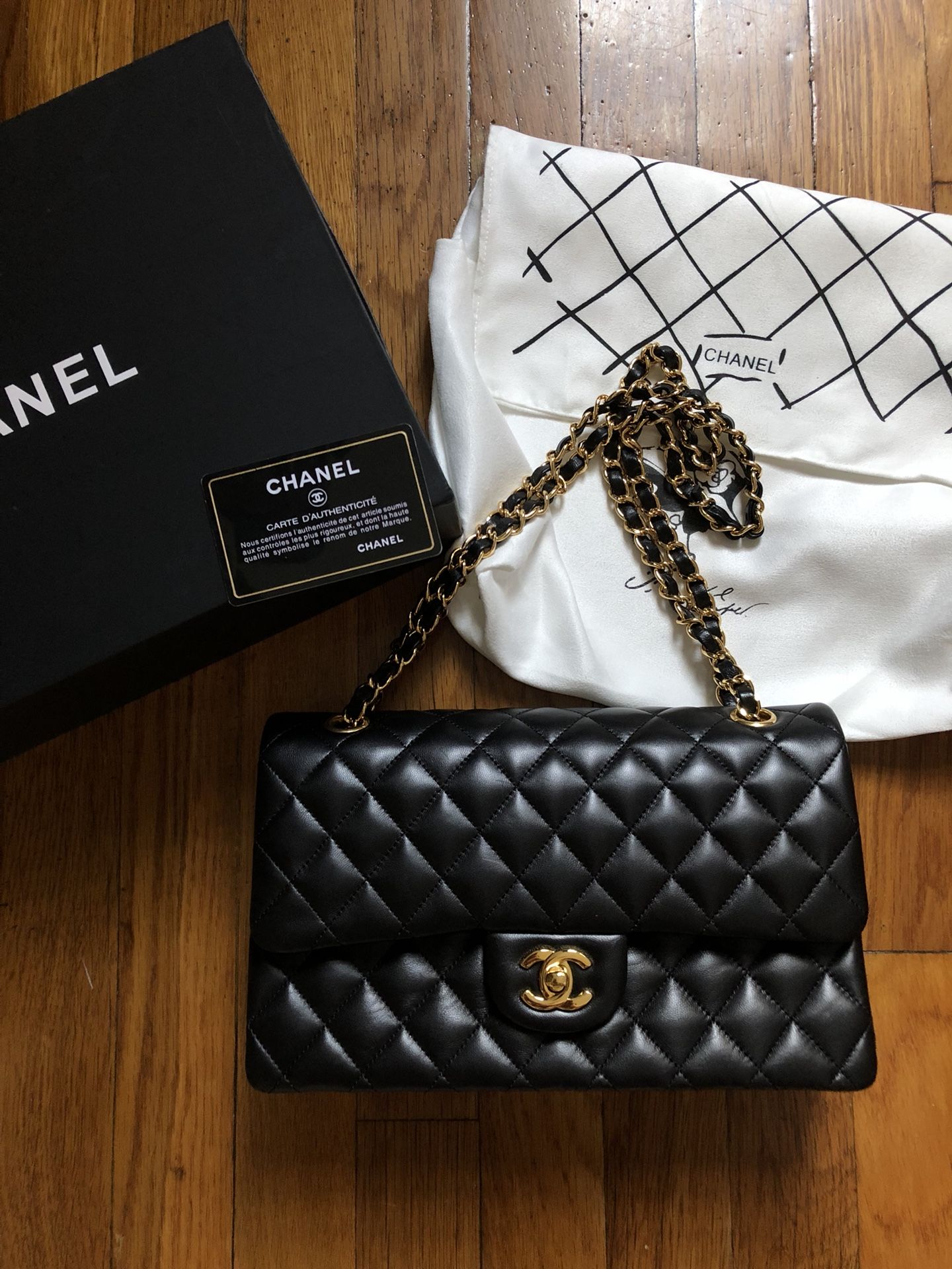 Chanel black flap bag