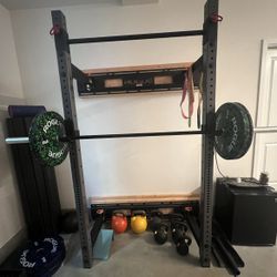 Rouge Wall Mounted Squat Rack - Foldable