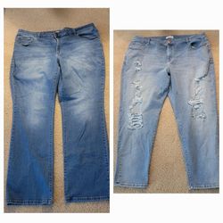 Mixed Lot Of Women's Jeans - Size 22 - 2 Pairs - Lane Bryant and Jessica Simpson 