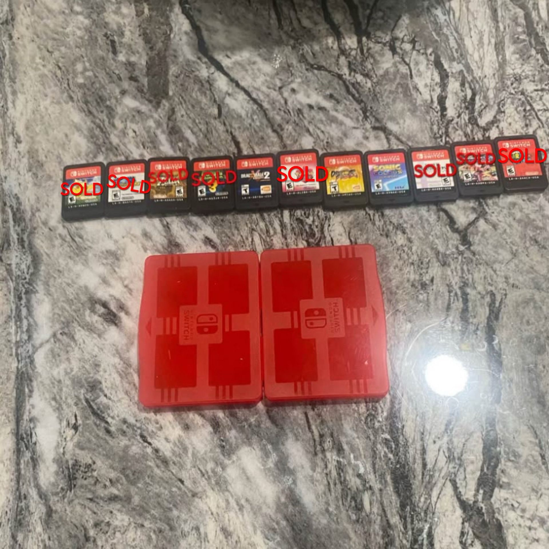 NINTENDO SWITCH GAMES WITH NO CASES