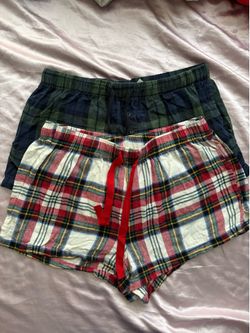 Set of two plaid target pajama shorts