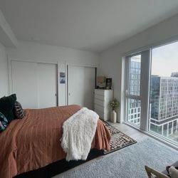 IKEA BRIMNES Bed Frame, w/ Four Drawer Storage